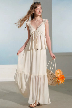 Lace Ruffle Babydoll Top