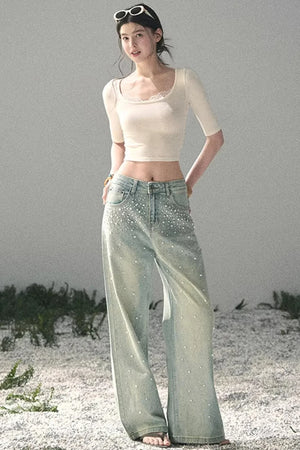 Lace Slim-Fit Cropped Top