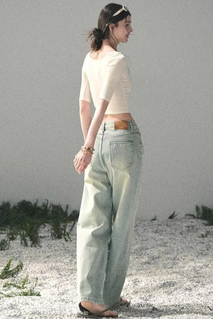 Lace Slim-Fit Cropped Top