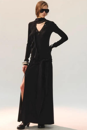 Lace Slit Dress