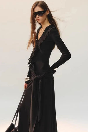 Lace Slit Dress