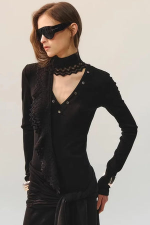 Lace Slit Dress