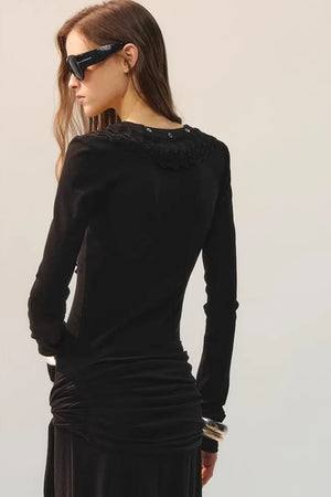 Lace Slit Dress
