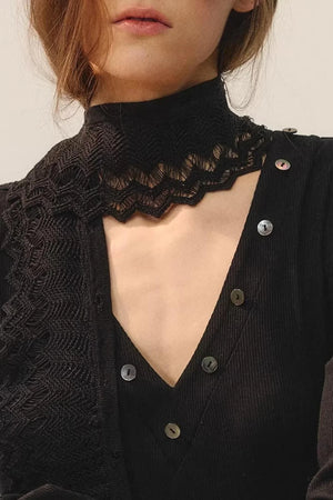 Lace Slit Dress