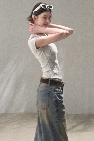 Lace Splice Short Sleeve Top