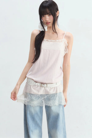 Lace Spliced Layered Camisole