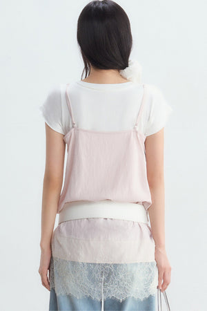 Lace Spliced Layered Camisole