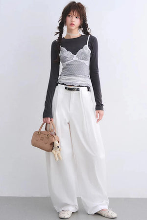 Lace Spliced Vintage Top