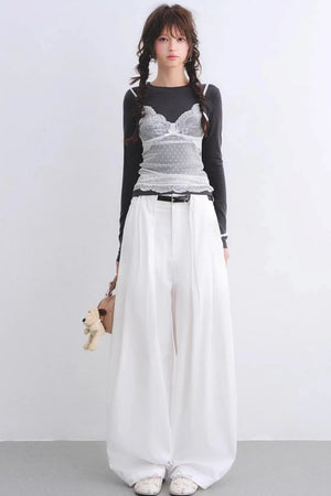 Lace Spliced Vintage Top
