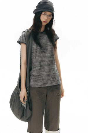 Lace Striped Retro Top