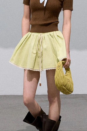 Lace Texture A-Line Skirt