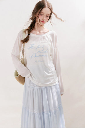 Lace Tiered Long Skirt