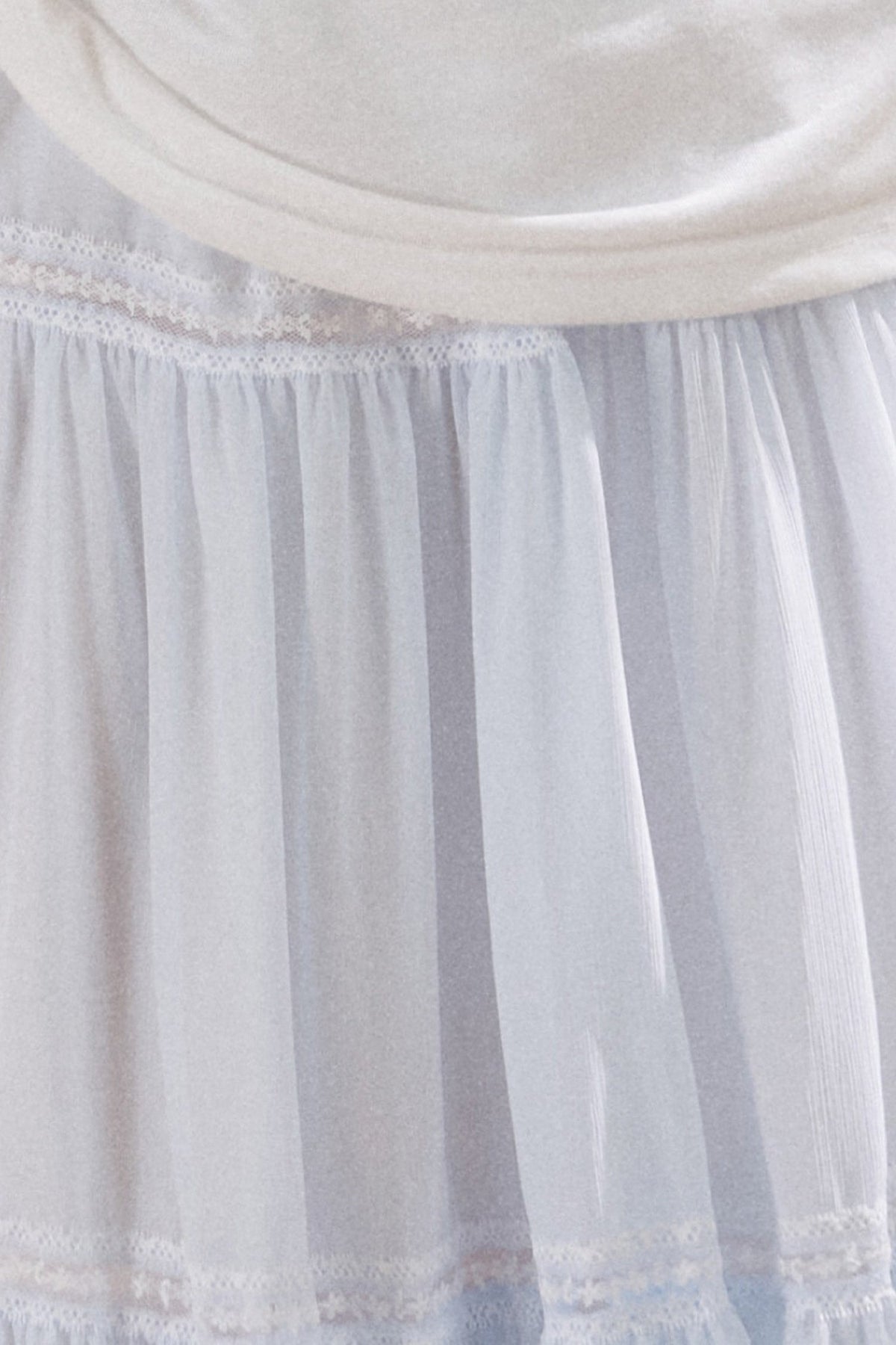 Lace Tiered Long Skirt