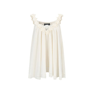 Lace Trim Acetate Two-Piece Set-Up