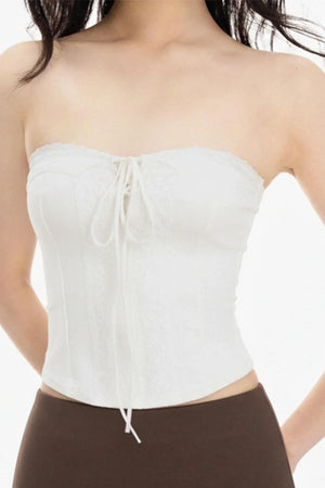 Lace Trim Knit Vest