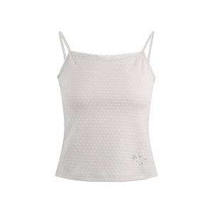 Lace-Trimmed Embroidered Camisole