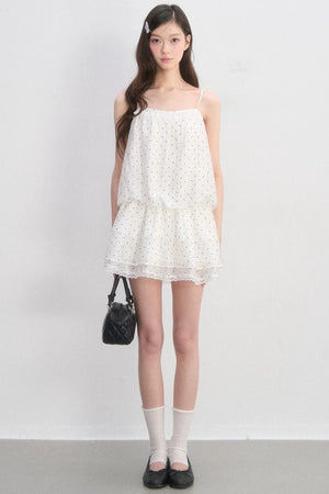 Lace-Trimmed Spaghetti Strap Dress