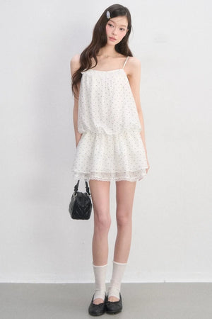 Lace-Trimmed Spaghetti Strap Dress