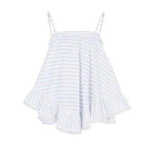 Lace-Trimmed Striped Cami