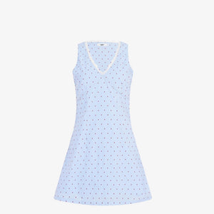 Lace-Trimmed V-Neck Dress