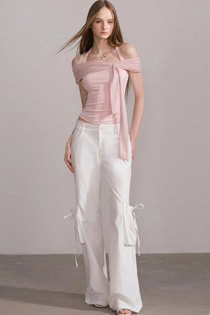 Lace-Trimmed Womens Pants