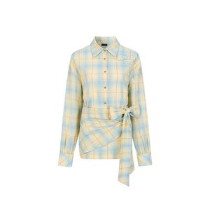Lace-Up Bow Shirt Dress