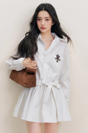 Lace-Up Craft Dress