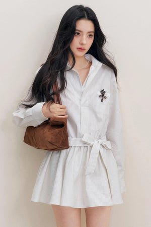 Lace-Up Craft Dress