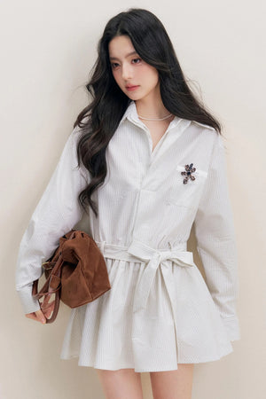 Lace-Up Craft Dress