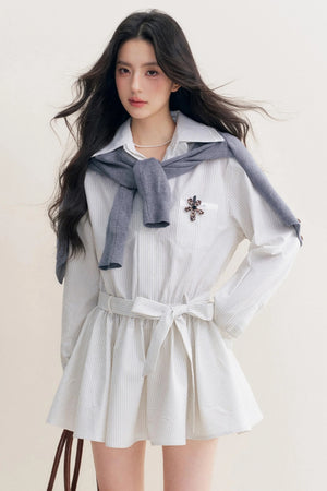 Lace-Up Craft Dress