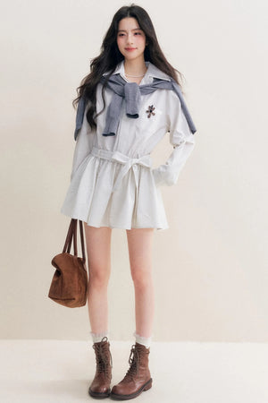 Lace-Up Craft Dress