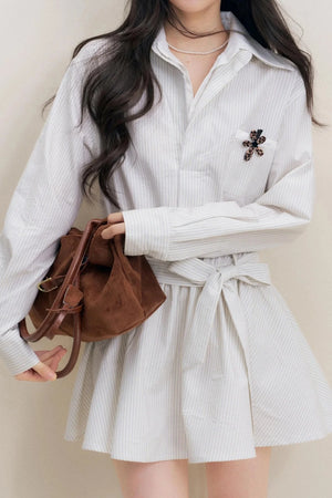 Lace-Up Craft Dress