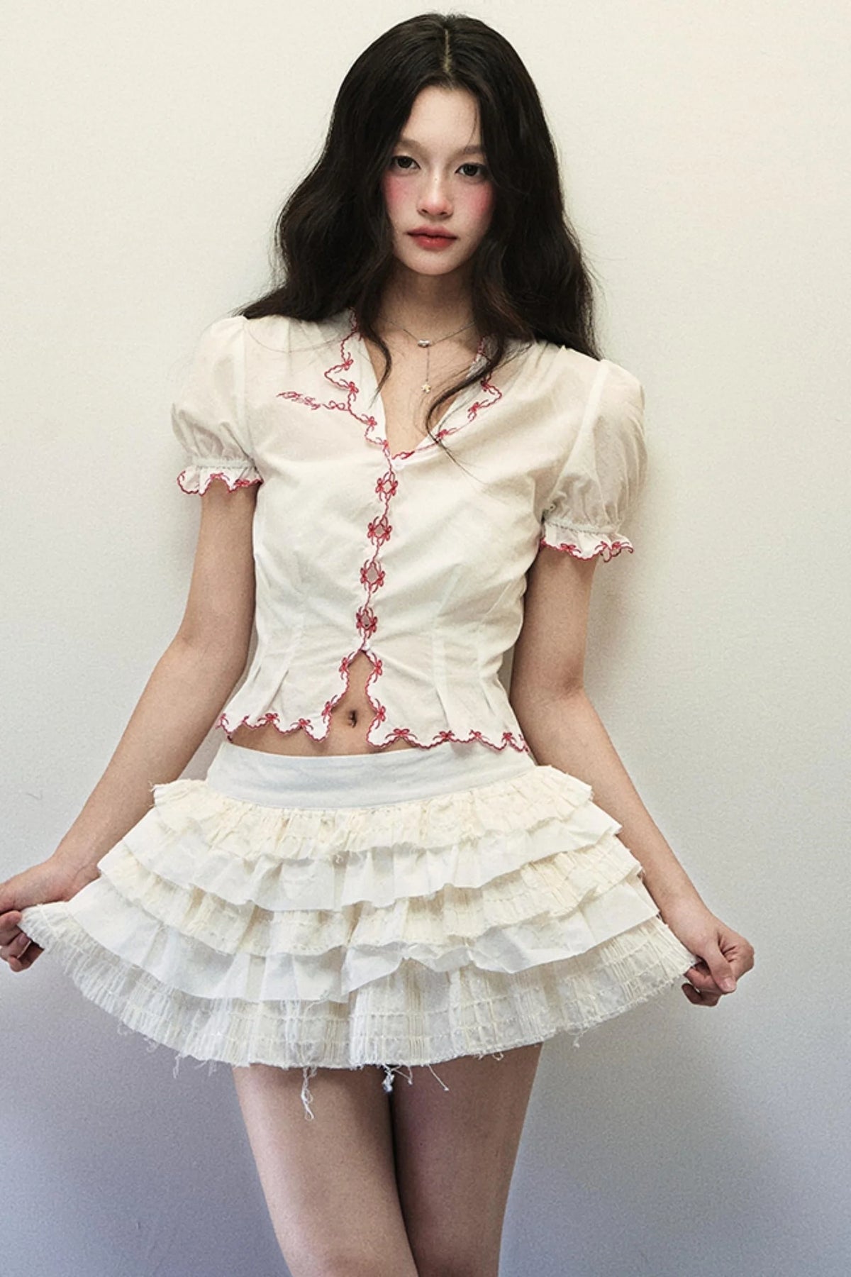 Lace V-Neck Shirt