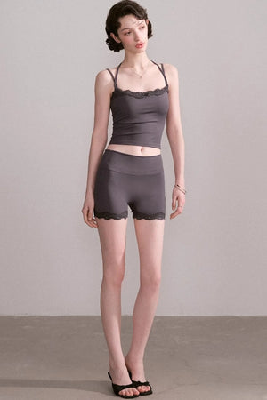 Lace V-Neck Sports Set-Up