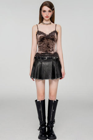 Lace Velvet Camisole Top