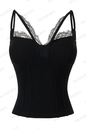 Lace Velvet Camisole Vest