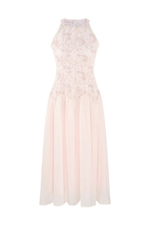 Ladylike Lace Halterneck Dress