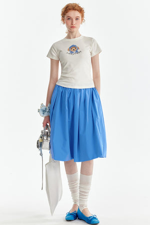 Layered Bloomers T-Shirt-Skirt Set-Up
