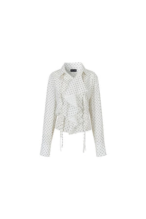 Layered Cropped Long-Sleeve Shirt