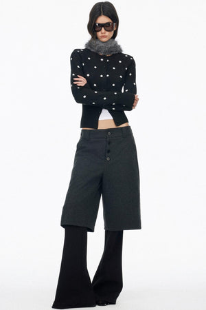Layered Draped Bootcut Pants
