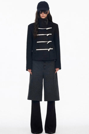 Layered Draped Bootcut Pants