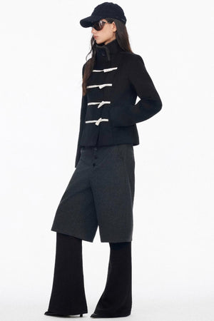 Layered Draped Bootcut Pants