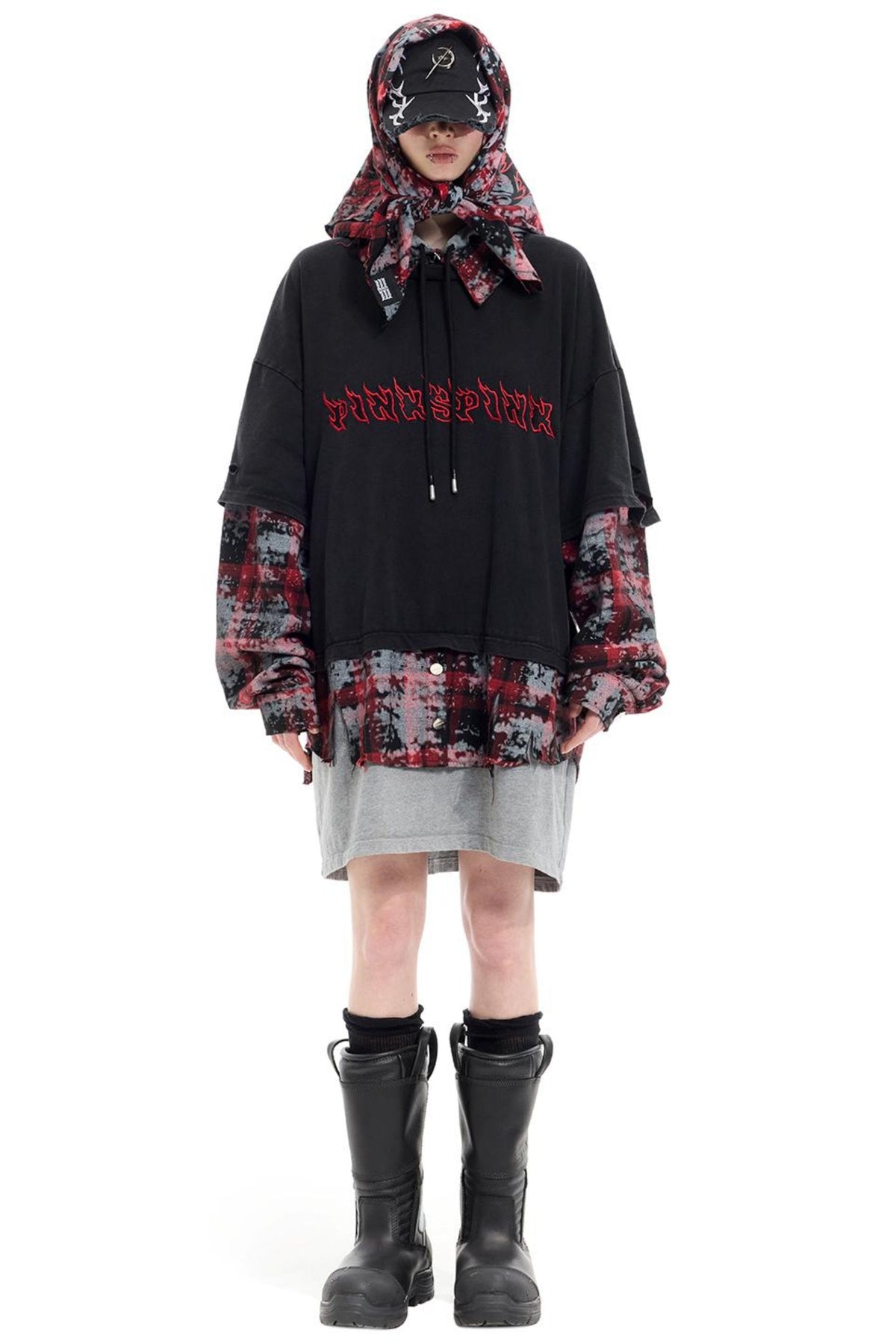 Layered Hooded T-shirt