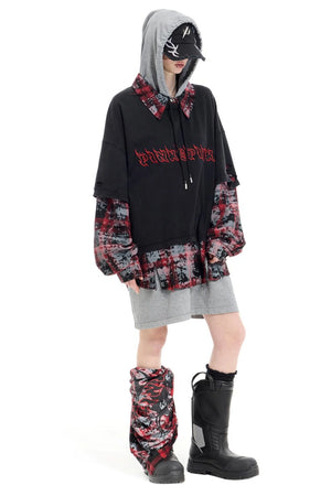Layered Hooded T-shirt