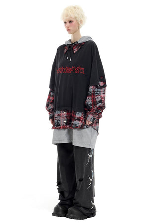 Layered Hooded T-shirt