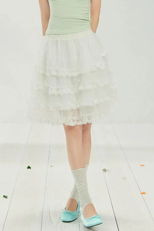 Layered Lace Cake Skirt