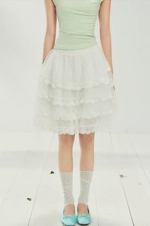 Layered Lace Cake Skirt