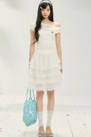 Layered Lace Cake Skirt