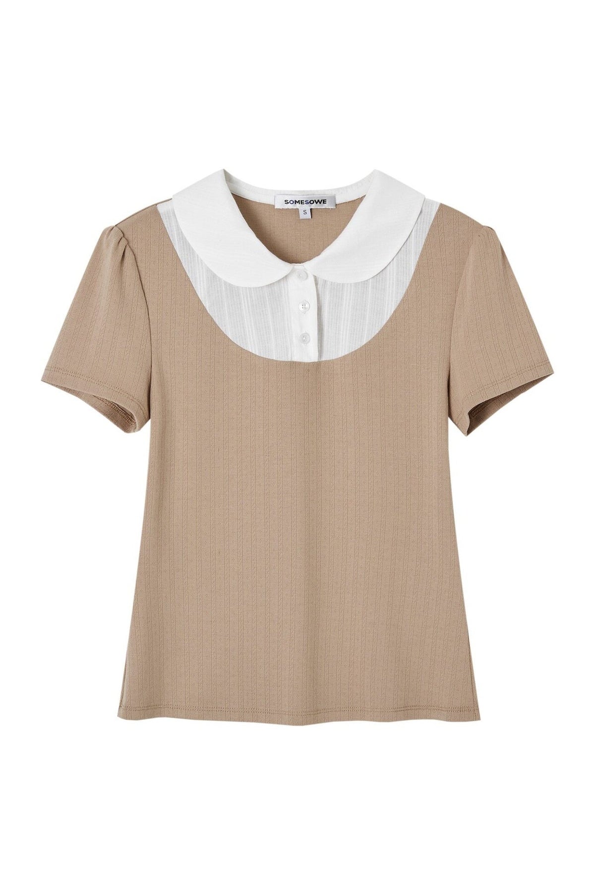 Layered-Look Doll Collar Blouse