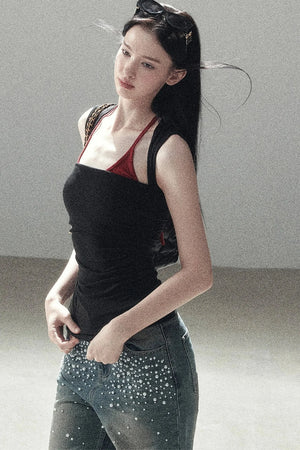 Layered-Look Halter Top